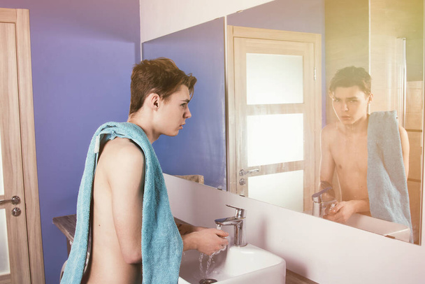 Hygiene and health. Attractive guy. - Photo, Image
