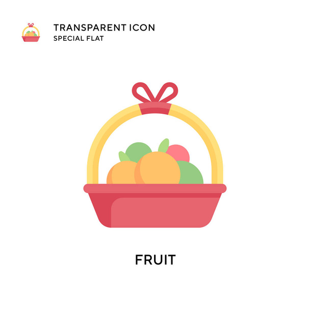 Icona del vettore della frutta. Illustrazione in stile piatto. Vettore EPS 10. - Vettoriali, immagini