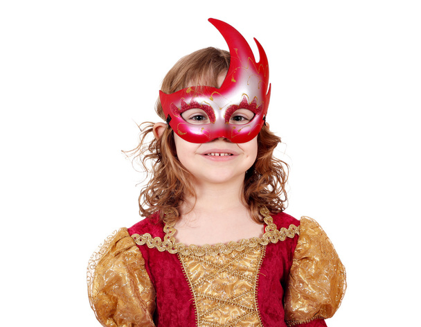 petite fille actrice de théâtre avec masque
 - Photo, image