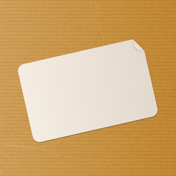 etiqueta sobre fondo de papel marrón
 - Vector, imagen