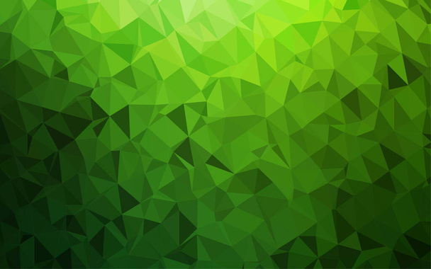 green abstract triangular background, vector illustration     - Vektör, Görsel
