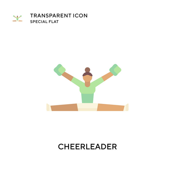 Cheerleader Vektor Ikone. Flache Illustration. EPS 10-Vektor. - Vektor, Bild