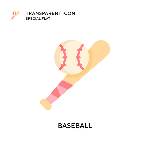 Icona vettoriale del baseball. Illustrazione in stile piatto. Vettore EPS 10. - Vettoriali, immagini