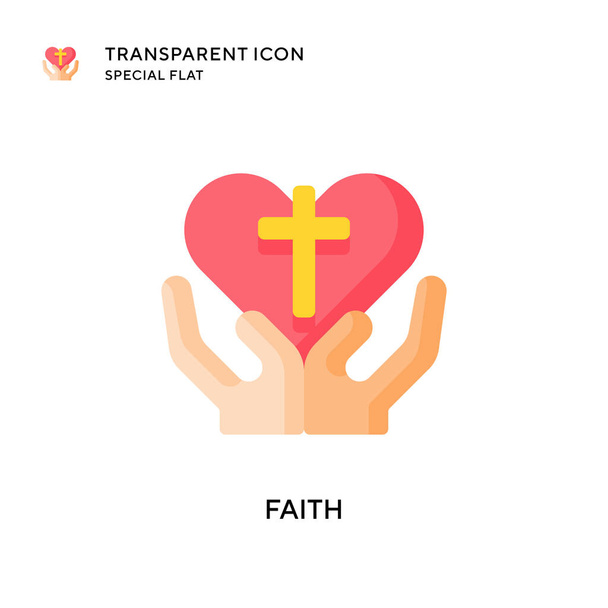 Faith vector icon. Flat style illustration. EPS 10 vector. - Vector, Image