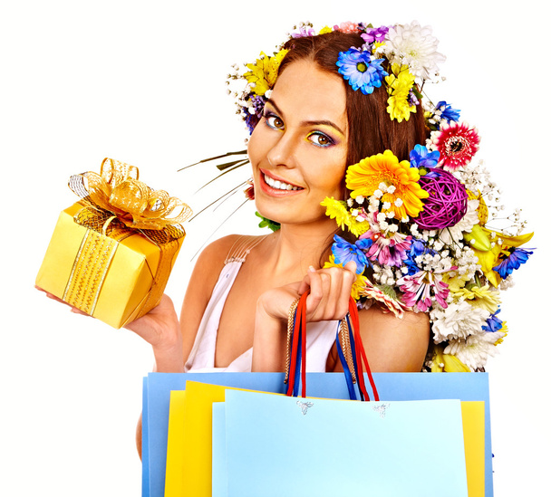 Woman with shopping bag - Photo, Image