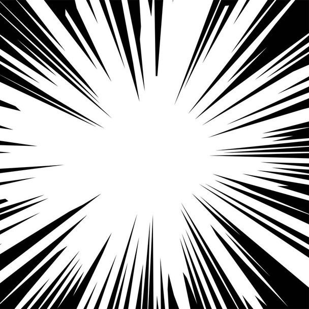 Monochromatické vektorové znázornění komického výbuchu, jednoduchá plochá vektorová ilustrace - Vektor, obrázek