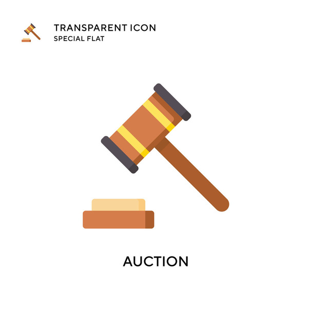 Auction vector icon. Flat style illustration. EPS 10 vector. - Vector, Image