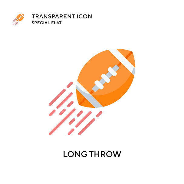 Long throw vector icon. Flat style illustration. EPS 10 vector. - Vector, Image
