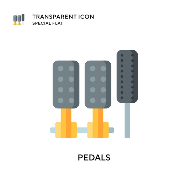 Pedals vector icon. Flat style illustration. EPS 10 vector. - Vector, Image