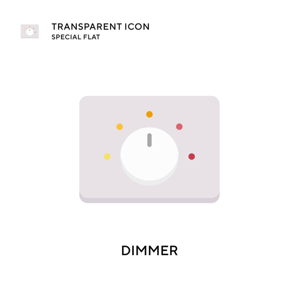 Dimmer vector icon. Flat style illustration. EPS 10 vector. - Vector, Image
