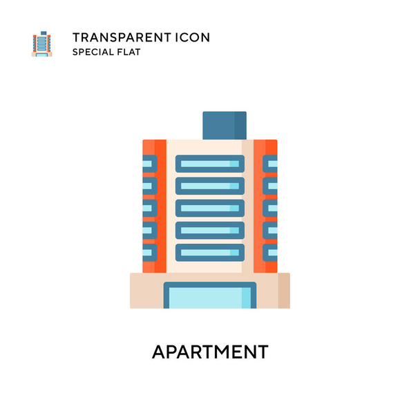 Apartment vector icon. Flat style illustration. EPS 10 vector. - Vector, Image