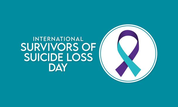 Εικονογράφηση διανύσματος σχετικά με το θέμα των διεθνών επιζώντων της ημέρας απώλειας αυτοκτονίας παρατηρείται κάθε χρόνο κατά τη διάρκεια του Νοεμβρίου σε όλο τον κόσμο. - Διάνυσμα, εικόνα