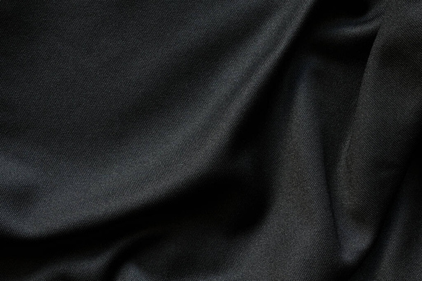 Tela negra tela de lujo textura patrón fondo - Foto, imagen