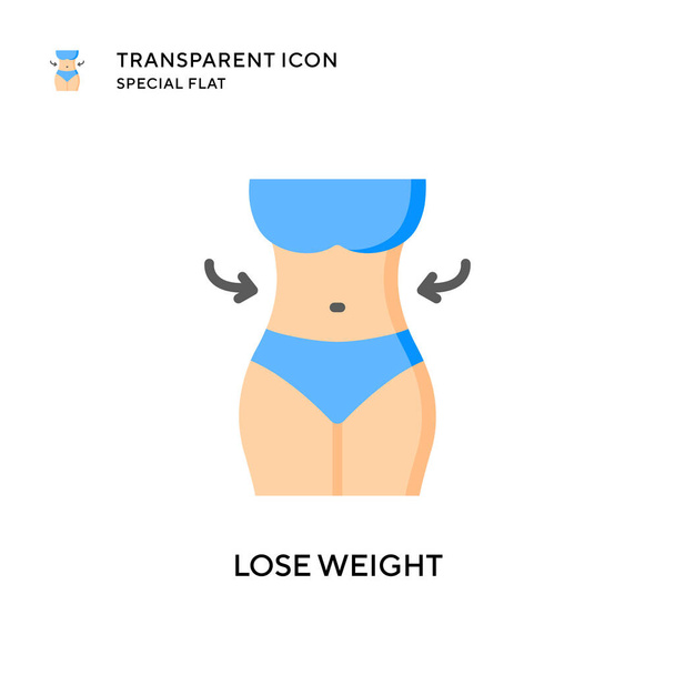 Lose weight vector icon. Flat style illustration. EPS 10 vector. - Vector, Image