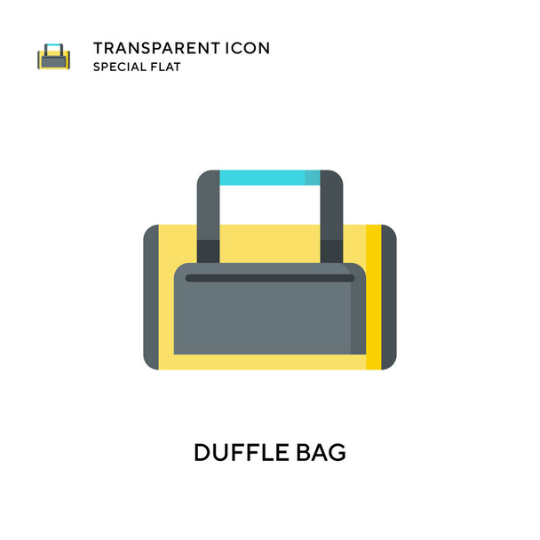 Duffle bag vector icon. Flat style illustration. EPS 10 vector. - Vector, Image