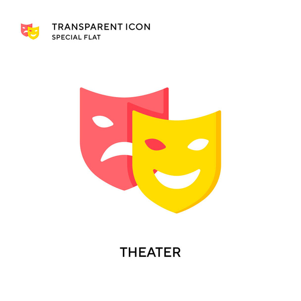 Theater vector icon. Flat style illustration. EPS 10 vector. - Vector, Image
