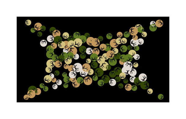 Delicate Floral Pattern with Simple Stylized Berries for Greeting Card or Poster Наївні Дейзі Беррі у примітивному стилі.  - Вектор, зображення