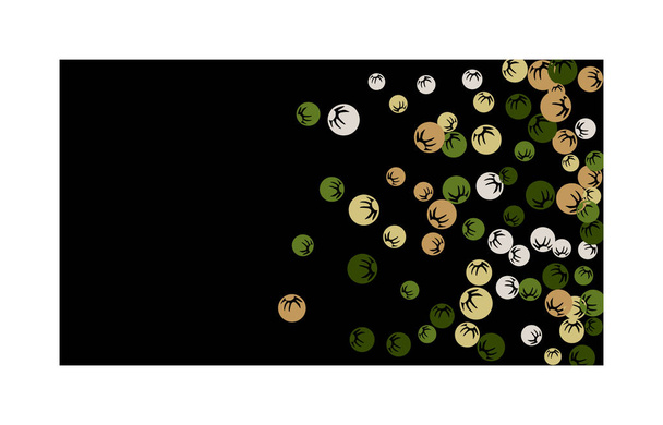 Jolie motif floral avec des baies stylisées simples pour carte de vœux ou affiche. Baies de marguerite naïves dans un style primitif.  - Vecteur, image