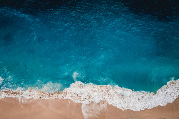 View of the ocean and wild beach from above - Photo, image