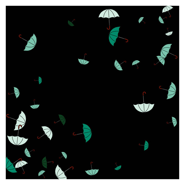 Pretty summer background with umbrellas. Umbrellas In Cartoon Free Style.  - Vettoriali, immagini