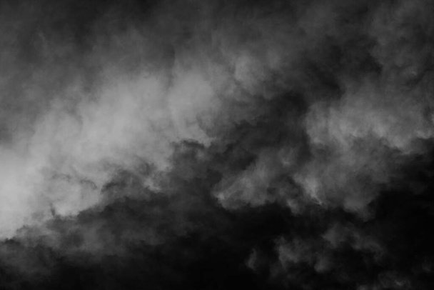 Nube strutturata, Astratto nero, isolato su sfondo nero - Foto, immagini