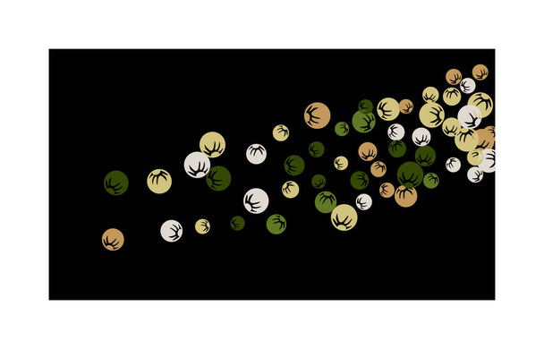 Delicate Floral Pattern with Simple Stylized Berries for Greeting Card or Poster Наївні Дейзі Беррі у примітивному стилі.  - Вектор, зображення