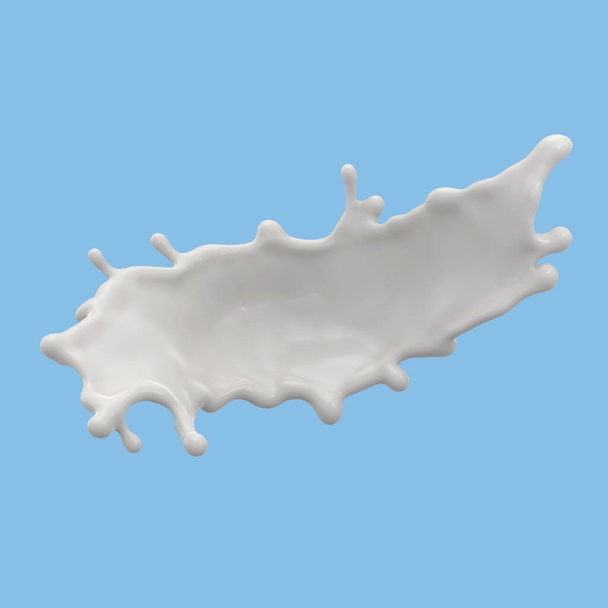 salpicadura de leche aislado paquete líquido o salpicadura de yogur, Incluir ruta de recorte. ilustración 3d
. - Foto, imagen