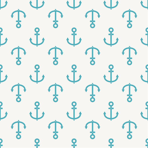 Blue Anchor icon isolated seamless pattern on gray background. Vector Illustration - Vector, Image