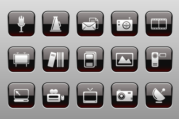 Media and Publishing icons - Вектор, зображення