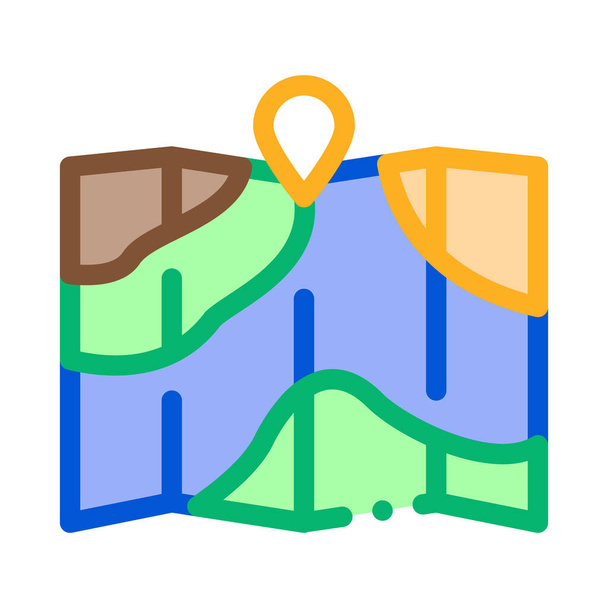 map location icon vector outline symbol illustration - Vector, Image