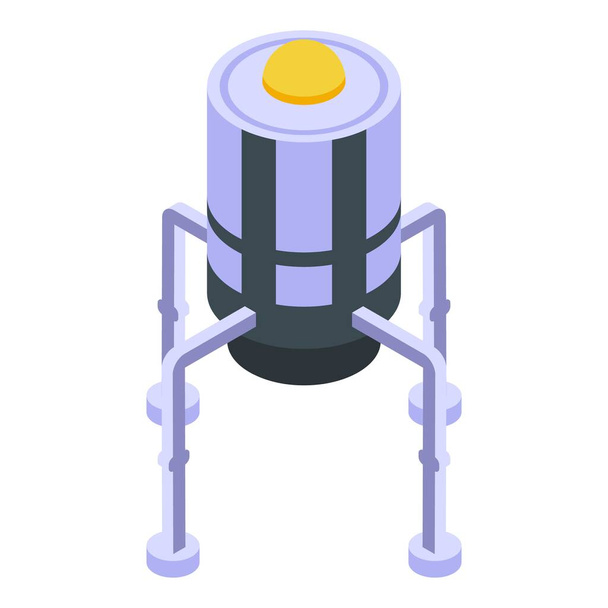 Solar space station icon, isometric style - Vector, afbeelding