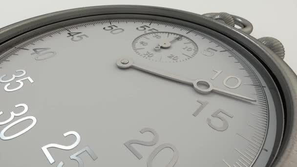 Il cronometro vintage conta il tempo. Le frecce ruotano da 0 a 60 secondi - Filmati, video