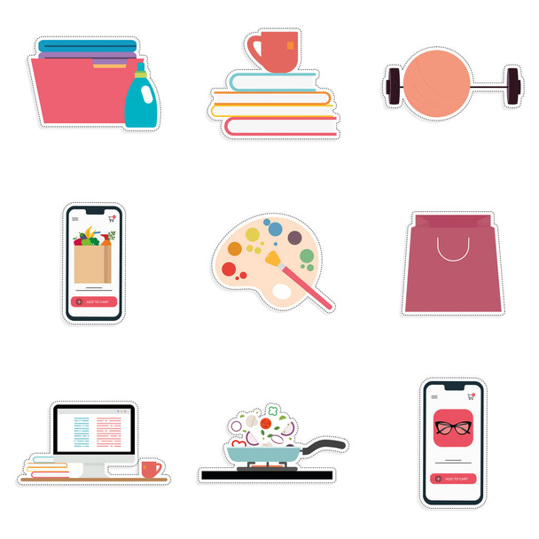 Set of housework icons - Vektor, Bild