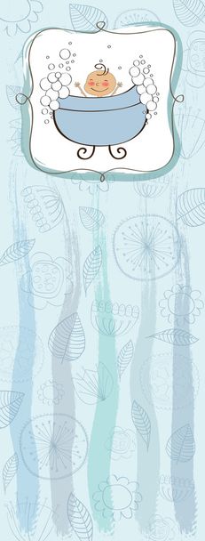 Baby boy shower card - Vector, Image