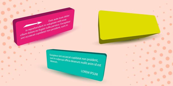 Infographic 3D title boxes vector - Vector, Image