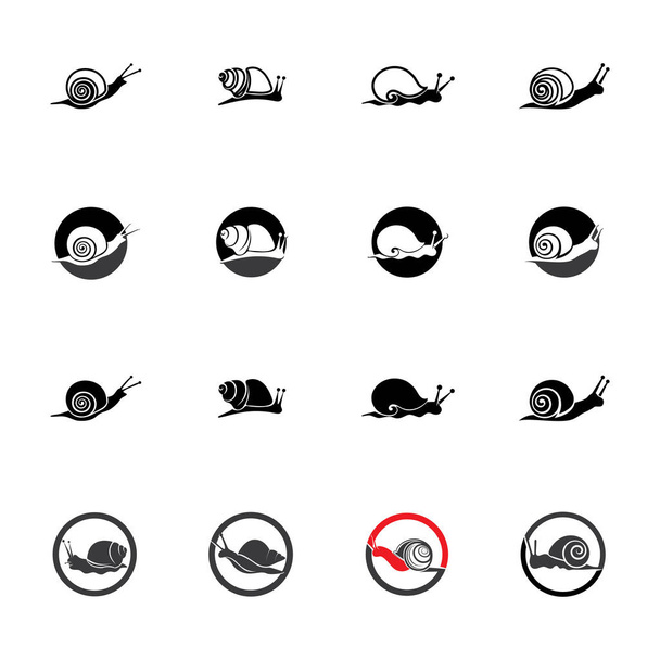 λογότυπο και πρότυπο συμβόλων ζώων σαλιγκαριών  - Διάνυσμα, εικόνα