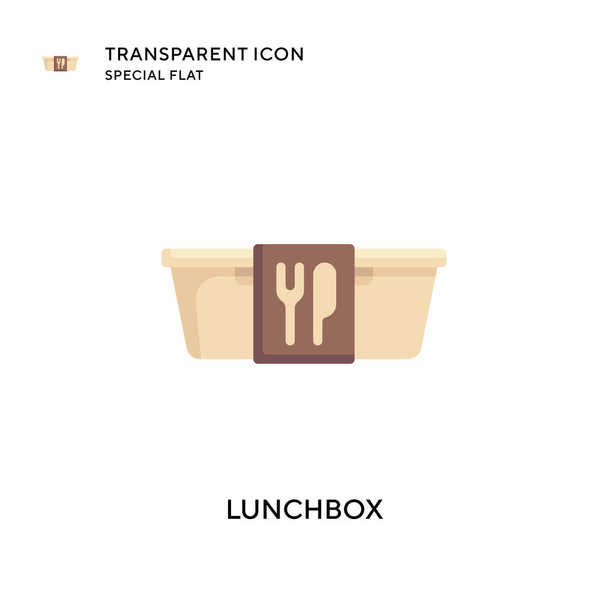 Lunchbox vector icon. Flat style illustration. EPS 10 vector. - Vector, Image