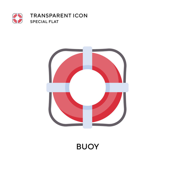Buoy vector icon. Flat style illustration. EPS 10 vector. - Vector, Image