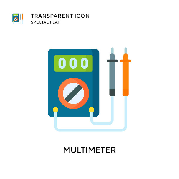 Multimeter vector icon. Flat style illustration. EPS 10 vector. - Vector, Image