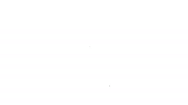 Černá čára Hledání problému v psychologii ikony izolované na bílém pozadí. Grafická animace pohybu videa 4K - Záběry, video