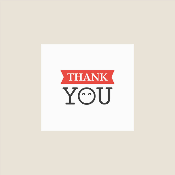 thank you text smile graphic element Illustration template design - Vector, Image