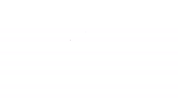 Línea negra Icono de caza de cabeza aislado sobre fondo blanco. Objetivo comercial o signo de empleo. Recursos humanos y contratación para las empresas. Animación gráfica de vídeo 4K - Imágenes, Vídeo