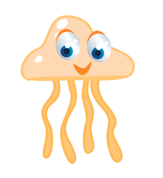 Карикатурные медузы
 - Вектор,изображение