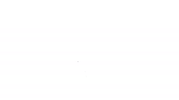 Ligne noire marqueur stylo icône isolé sur fond blanc. Animation graphique de mouvement vidéo 4K - Séquence, vidéo