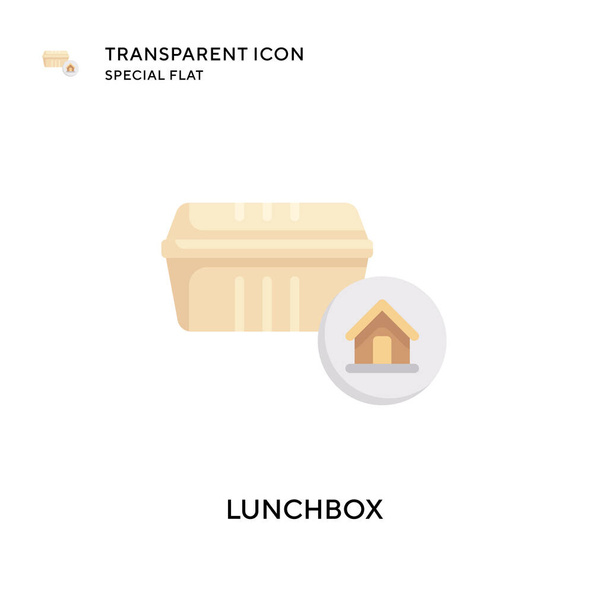 Icône vectorielle Lunchbox. Illustration style plat. Vecteur EPS 10. - Vecteur, image