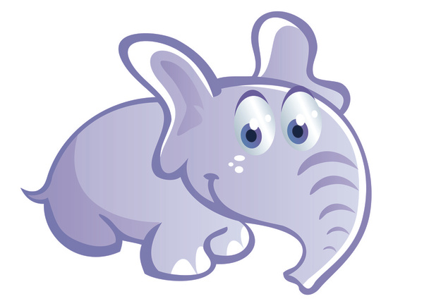 Elefantenbaby-Karikatur - Vektor, Bild