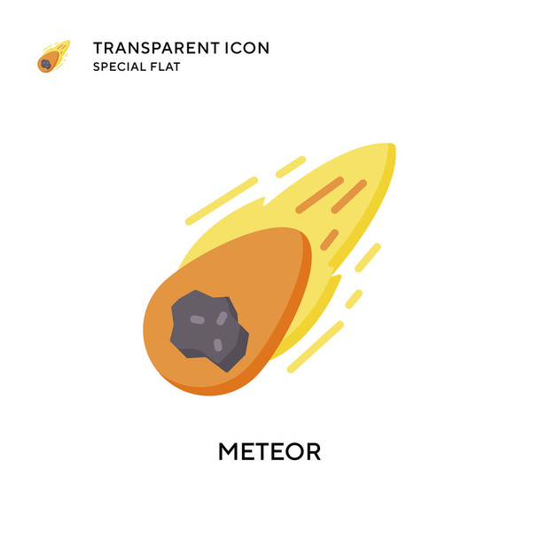 Icono del vector del meteorito. Ilustración de estilo plano. EPS 10 vector. - Vector, Imagen