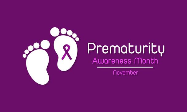 Vector illustration on the theme of Prematurity awareness month observed each year during November. - Vector, Image