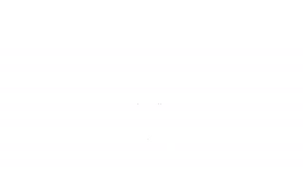 Siyah çizgi adet ve beyaz arka planda izole edilmiş hijyenik tampon ikonu. Kadın hijyen ürünleri. 4K Video hareketli grafik canlandırması - Video, Çekim