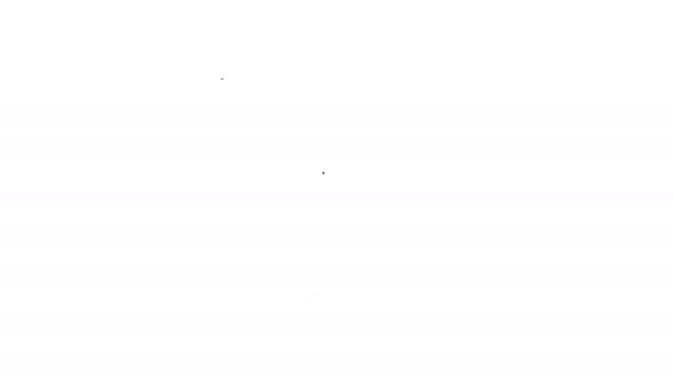 Fekete vonal Tisztítási szolgáltatás gumi tisztító ablakok ikon elszigetelt fehér háttér. Keksz, kaparó, ablaktörlő. 4K Videó mozgás grafikus animáció - Felvétel, videó